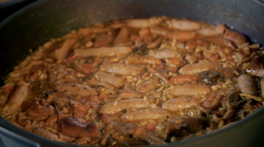 Arroz con salchichas