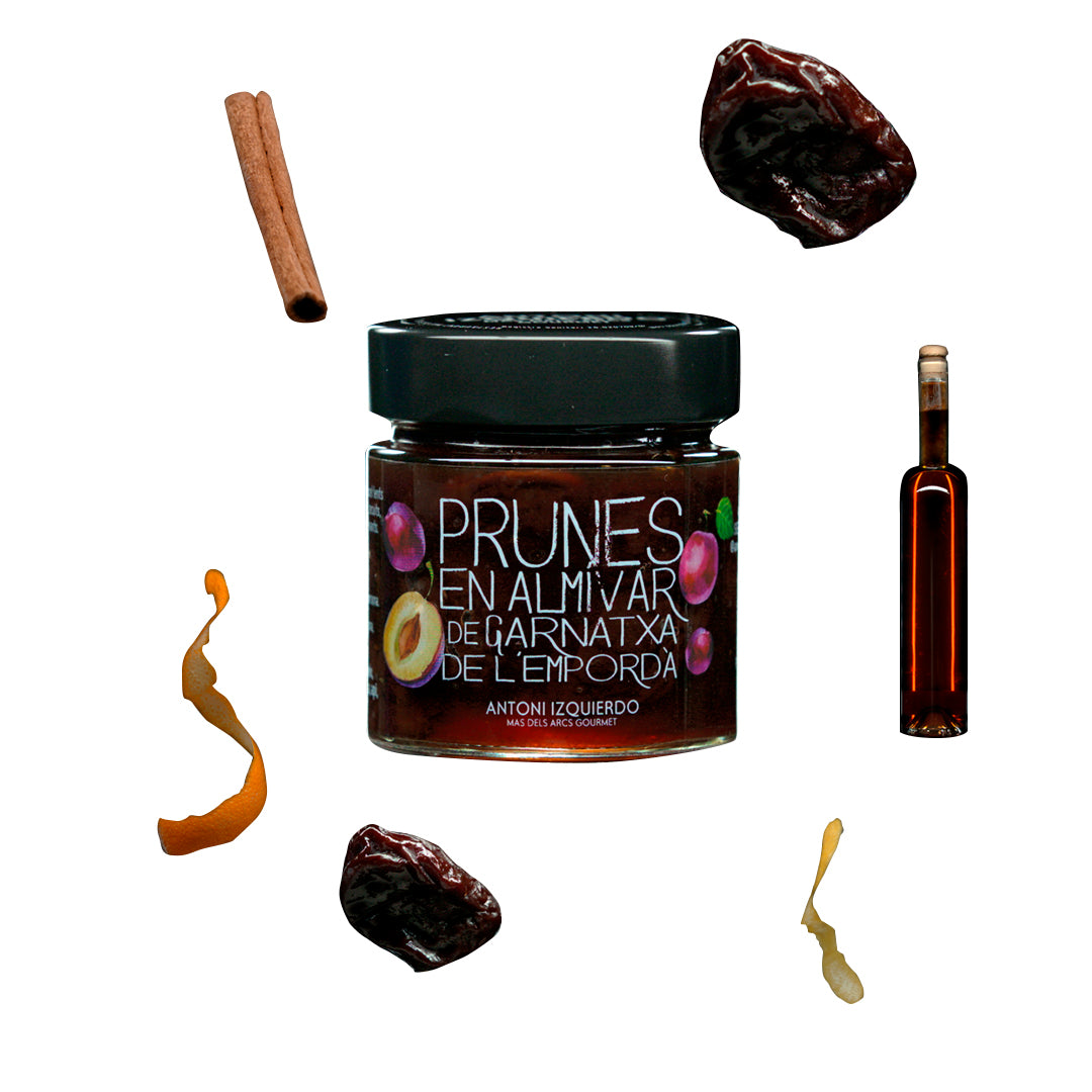 PRUNES EN ALMÍVAR DE GARNATXA DE L'EMPORDA